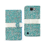 REIKO LG SPREE JEWELRY RHINESTONE WALLET CASE IN BLUE