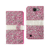 REIKO LG SPREE JEWELRY RHINESTONE WALLET CASE IN PINK