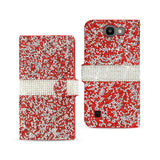 REIKO LG SPREE JEWELRY RHINESTONE WALLET CASE IN RED