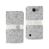 REIKO LG SPREE JEWELRY RHINESTONE WALLET CASE IN SILVER
