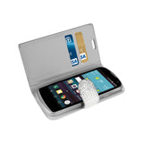 REIKO LG SPREE JEWELRY RHINESTONE WALLET CASE IN SILVER