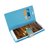 REIKO LG V10 JEWELRY RHINESTONE WALLET CASE IN BLUE