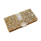 REIKO LG V10 JEWELRY RHINESTONE WALLET CASE IN GOLD