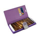 REIKO LG V10 JEWELRY RHINESTONE WALLET CASE IN PURPLE