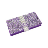 REIKO SAMSUNG GALAXY S7 EDGE JEWELRY RHINESTONE WALLET CASE IN PURPLE