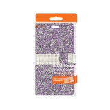 REIKO SAMSUNG GALAXY S7 EDGE JEWELRY RHINESTONE WALLET CASE IN PURPLE