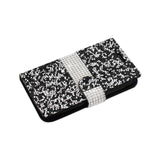 REIKO SAMSUNG GALAXY J1 (2016) JEWELRY RHINESTONE WALLET CASE IN BLACK