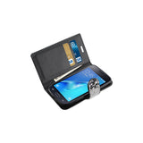 REIKO SAMSUNG GALAXY J1 (2016) JEWELRY RHINESTONE WALLET CASE IN BLACK