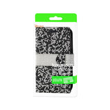 REIKO SAMSUNG GALAXY J1 (2016) JEWELRY RHINESTONE WALLET CASE IN BLACK