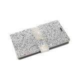 REIKO SAMSUNG GALAXY J3 JEWELRY RHINESTONE WALLET CASE IN SILVER
