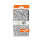 REIKO SAMSUNG GALAXY J3 JEWELRY RHINESTONE WALLET CASE IN SILVER