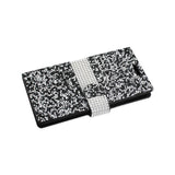 REIKO SAMSUNG GALAXY NOTE 7 JEWELRY RHINESTONE WALLET CASE IN BLACK