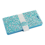 REIKO SAMSUNG GALAXY NOTE 7 JEWELRY RHINESTONE WALLET CASE IN BLUE
