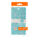 REIKO SAMSUNG GALAXY NOTE 7 JEWELRY RHINESTONE WALLET CASE IN BLUE