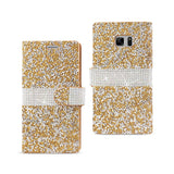 REIKO SAMSUNG GALAXY NOTE 7 JEWELRY RHINESTONE WALLET CASE IN GOLD