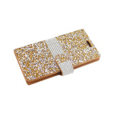 REIKO SAMSUNG GALAXY NOTE 7 JEWELRY RHINESTONE WALLET CASE IN GOLD