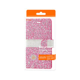 REIKO SAMSUNG GALAXY NOTE 7 JEWELRY RHINESTONE WALLET CASE IN PINK