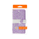 REIKO SAMSUNG GALAXY NOTE 7 JEWELRY RHINESTONE WALLET CASE IN PURPLE