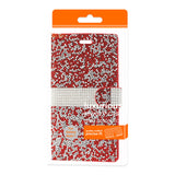 REIKO SAMSUNG GALAXY NOTE 7 JEWELRY RHINESTONE WALLET CASE IN RED