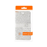 REIKO SAMSUNG GALAXY NOTE 7 JEWELRY RHINESTONE WALLET CASE IN SILVER