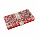 REIKO SAMSUNG GALAXY S6 JEWELRY RHINESTONE WALLET CASE IN RED