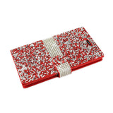 REIKO ZTE PRESTIGE JEWELRY RHINESTONE WALLET CASE IN RED