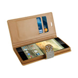 REIKO ZTE WARP ELITE JEWELRY RHINESTONE WALLET CASE IN GOLD