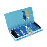 REIKO ZTE ZMAX 2 JEWELRY RHINESTONE WALLET CASE IN BLUE