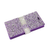 REIKO ZTE ZMAX 2 JEWELRY RHINESTONE WALLET CASE IN PURPLE