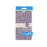 REIKO ZTE ZMAX 2 JEWELRY RHINESTONE WALLET CASE IN PURPLE