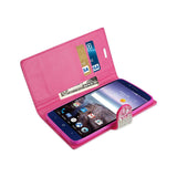 REIKO ZTE GRAND X MAX 2 JEWELRY RHINESTONE WALLET CASE IN PINK