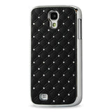 REIKO SAMSUNG GALAXY S4 JEWELRY DIAMOND STUDS METAL PLATED CASE IN BLACK