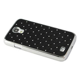REIKO SAMSUNG GALAXY S4 JEWELRY DIAMOND STUDS METAL PLATED CASE IN BLACK