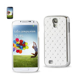 REIKO SAMSUNG GALAXY S4 JEWELRY DIAMOND STUDS METAL PLATED CASE IN WHITE