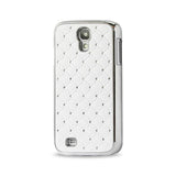 REIKO SAMSUNG GALAXY S4 JEWELRY DIAMOND STUDS METAL PLATED CASE IN WHITE
