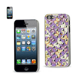 REIKO IPHONE SE/ 5S/ 5STUDDED PLATING RIVETS BUTTERFLIES DESIGN CASE IN PURPLE