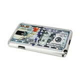 REIKO SAMSUNG GALAXY NOTE 3 STUDDED PLATING RIVETS US $100 BILL PATTERN DESIGN CASE IN SILVER