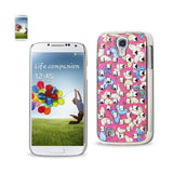REIKO SAMSUNG GALAXY S4 STUDDED PLATING RIVETS BUTTERFLIES DESIGN CASE IN BLUE