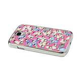REIKO SAMSUNG GALAXY S4 STUDDED PLATING RIVETS BUTTERFLIES DESIGN CASE IN BLUE