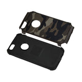 REIKO IPHONE 5C HYBRID LEATHER CAMOUFLAGE CASE IN BROWN