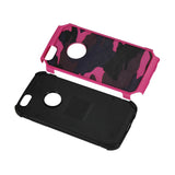 REIKO IPHONE 5C HYBRID LEATHER CAMOUFLAGE CASE IN PINK