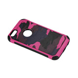 REIKO IPHONE 5C HYBRID LEATHER CAMOUFLAGE CASE IN PINK
