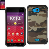 REIKO KYOCERA HYDRO WAVE HYBRID LEATHER CAMOUFLAGE CASE IN ARMY BROWN