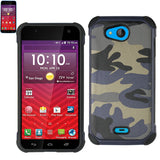 REIKO KYOCERA HYDRO WAVE HYBRID LEATHER CAMOUFLAGE CASE IN ARMY NAVY
