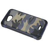 REIKO KYOCERA HYDRO WAVE HYBRID LEATHER CAMOUFLAGE CASE IN ARMY NAVY