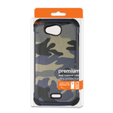 REIKO KYOCERA HYDRO WAVE HYBRID LEATHER CAMOUFLAGE CASE IN ARMY NAVY