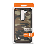 REIKO LG VOLT 2 HYBRID LEATHER CAMOUFLAGE CASE IN ARMY BROWN