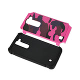 REIKO LG VOLT 2 HYBRID LEATHER CAMOUFLAGE CASE IN ARMY PINK