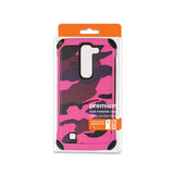 REIKO LG VOLT 2 HYBRID LEATHER CAMOUFLAGE CASE IN ARMY PINK