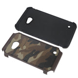 REIKO NOKIA LUMIA 640 HYBRID LEATHER CAMOUFLAGE CASE IN BROWN